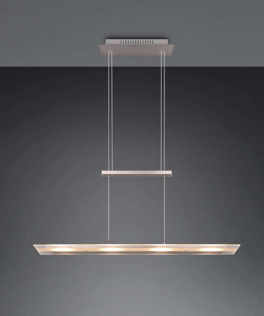 Lampada a sospensione lineare MILOS vetro cromo LED 5W 4L