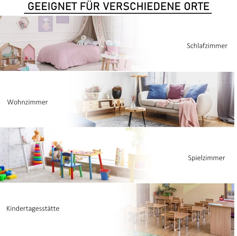 Scaffale angolare per bambini grigio in MDF con 3 cassetti