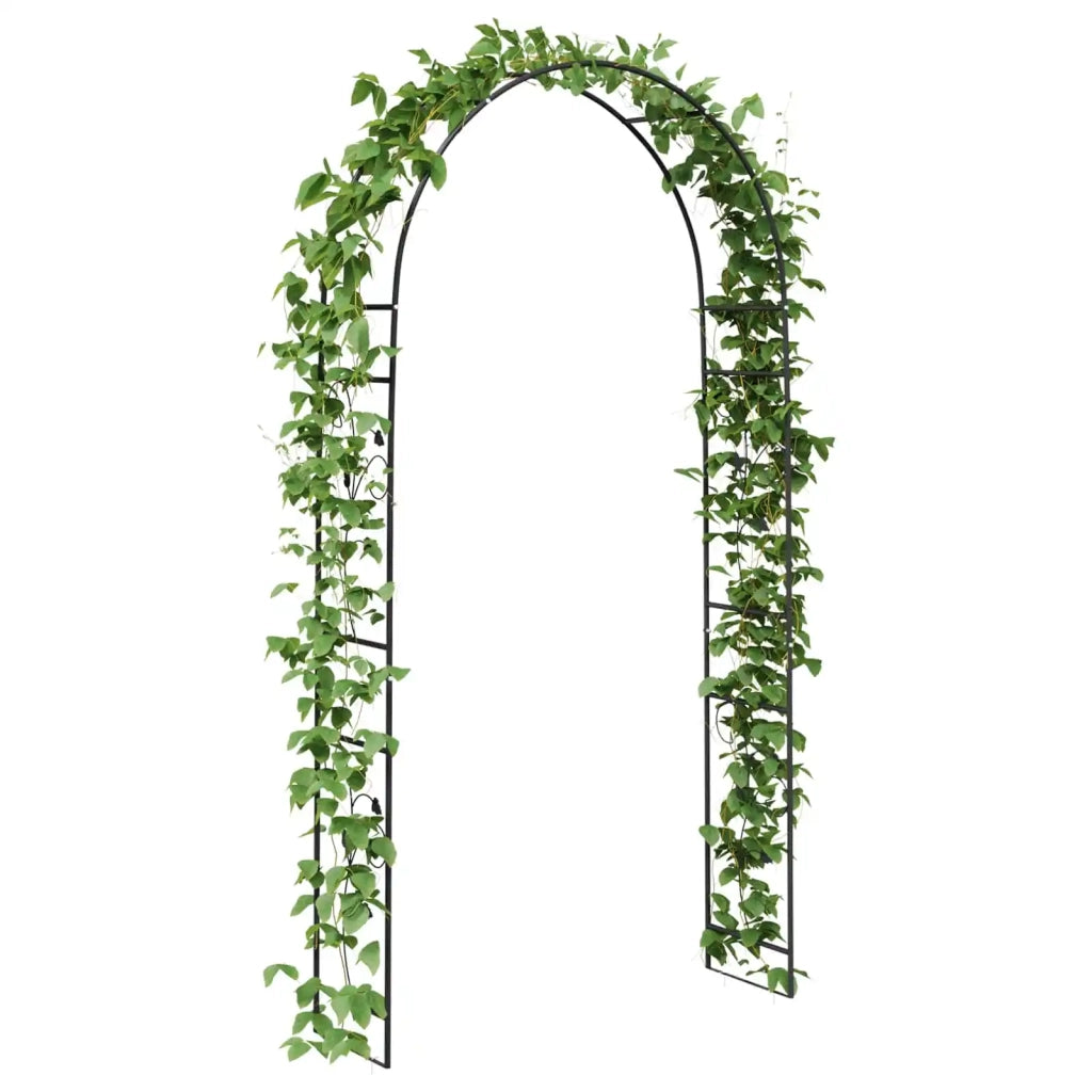 Arco da Giardino Floreale Nero 115 x 37 x 231 cm 42021351