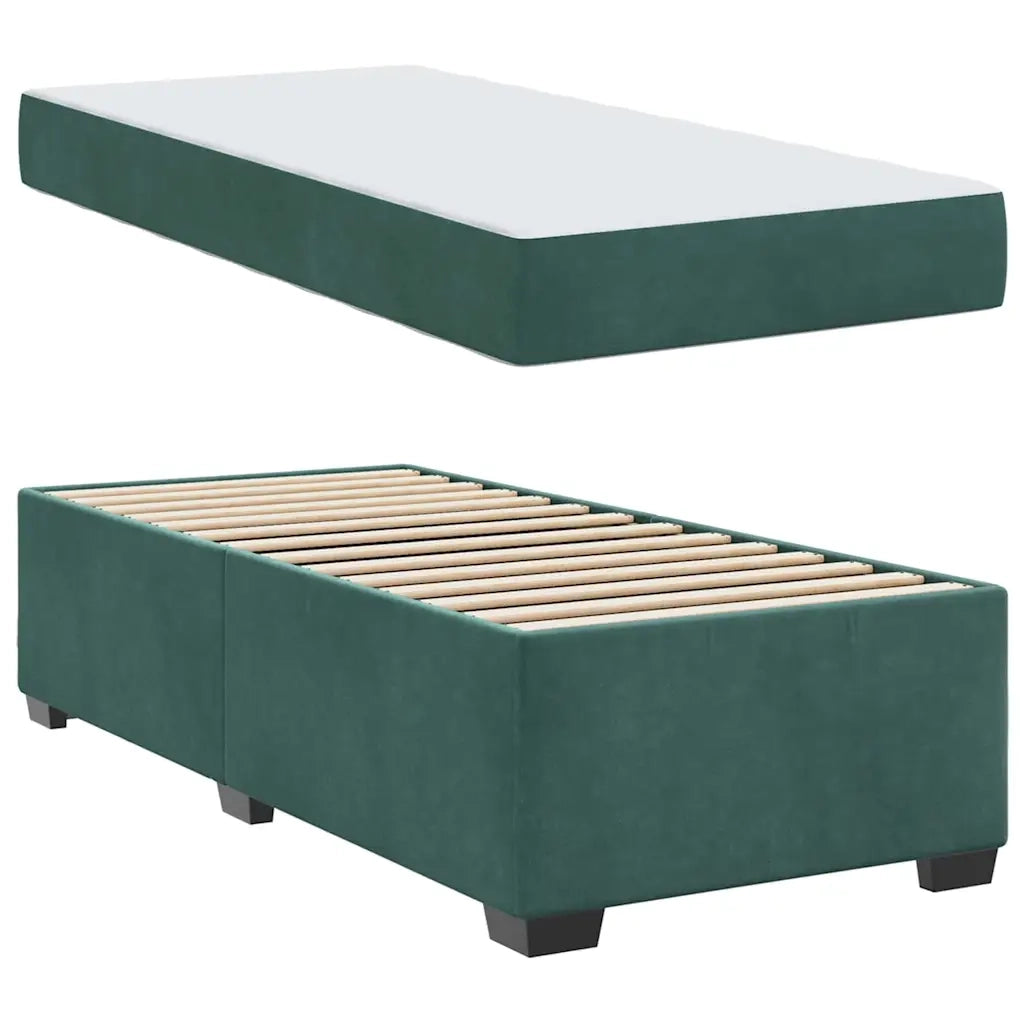 Struttura del letto Verde Scuro 90 x 190 cm Tessuto 3399263