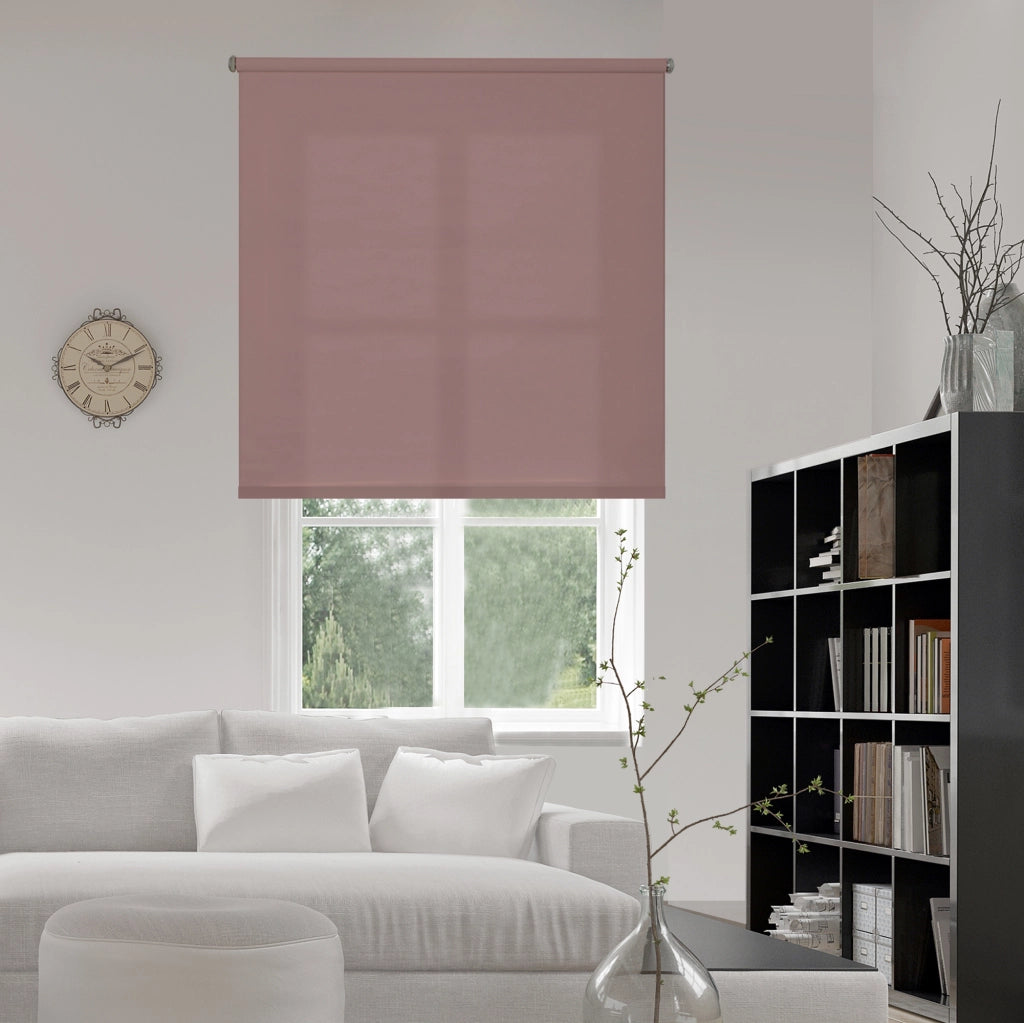 VIEWTEX Tenda a rullo traslucida L2000 Rosa antico 90 X 250cm - Made in Europe - 5 anni di garanzia