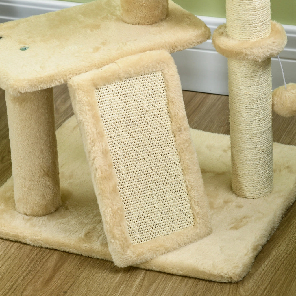 Arbre ¨¤ chat con paniere e piattaforme ¨C Minimal ¨C 116 cm beige