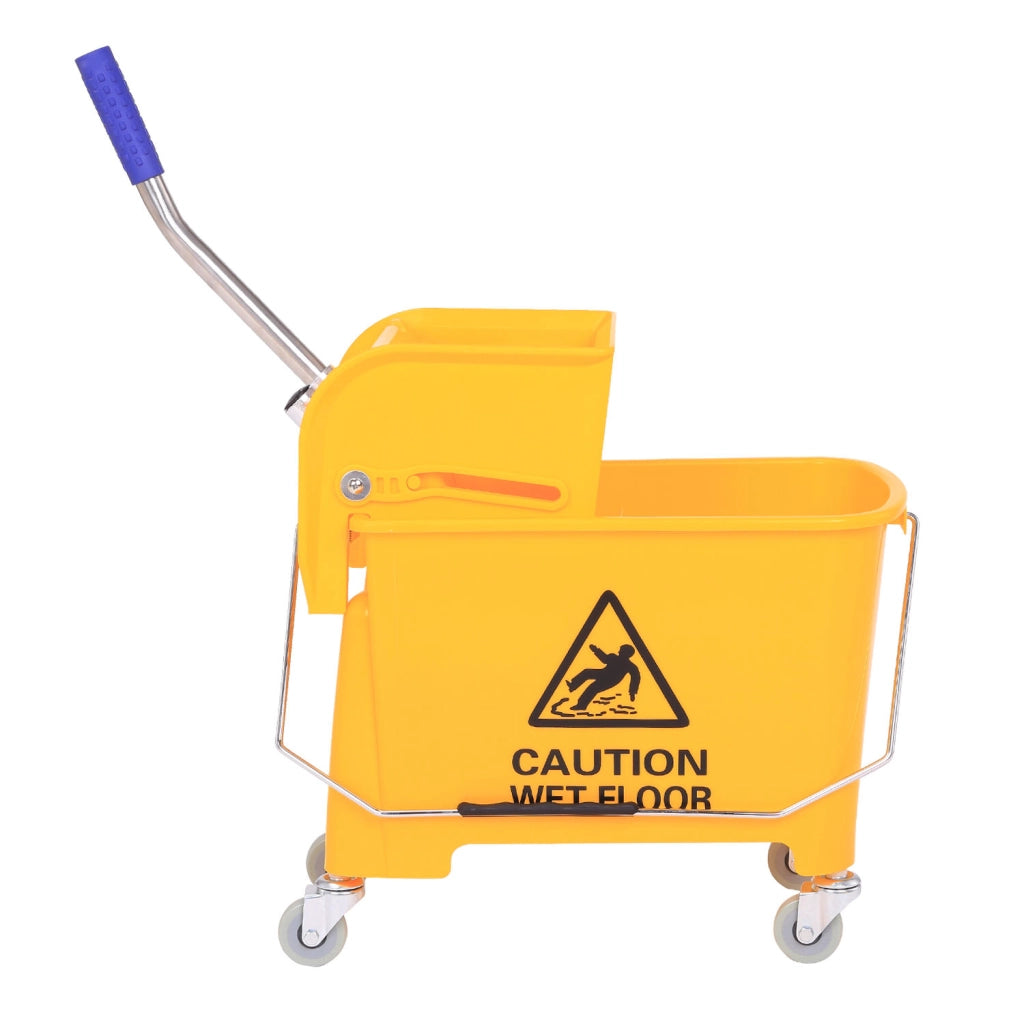 Secchio per Mop con Strizzatore e Ruote ¨C Zephmum ¨C Giallo 20L