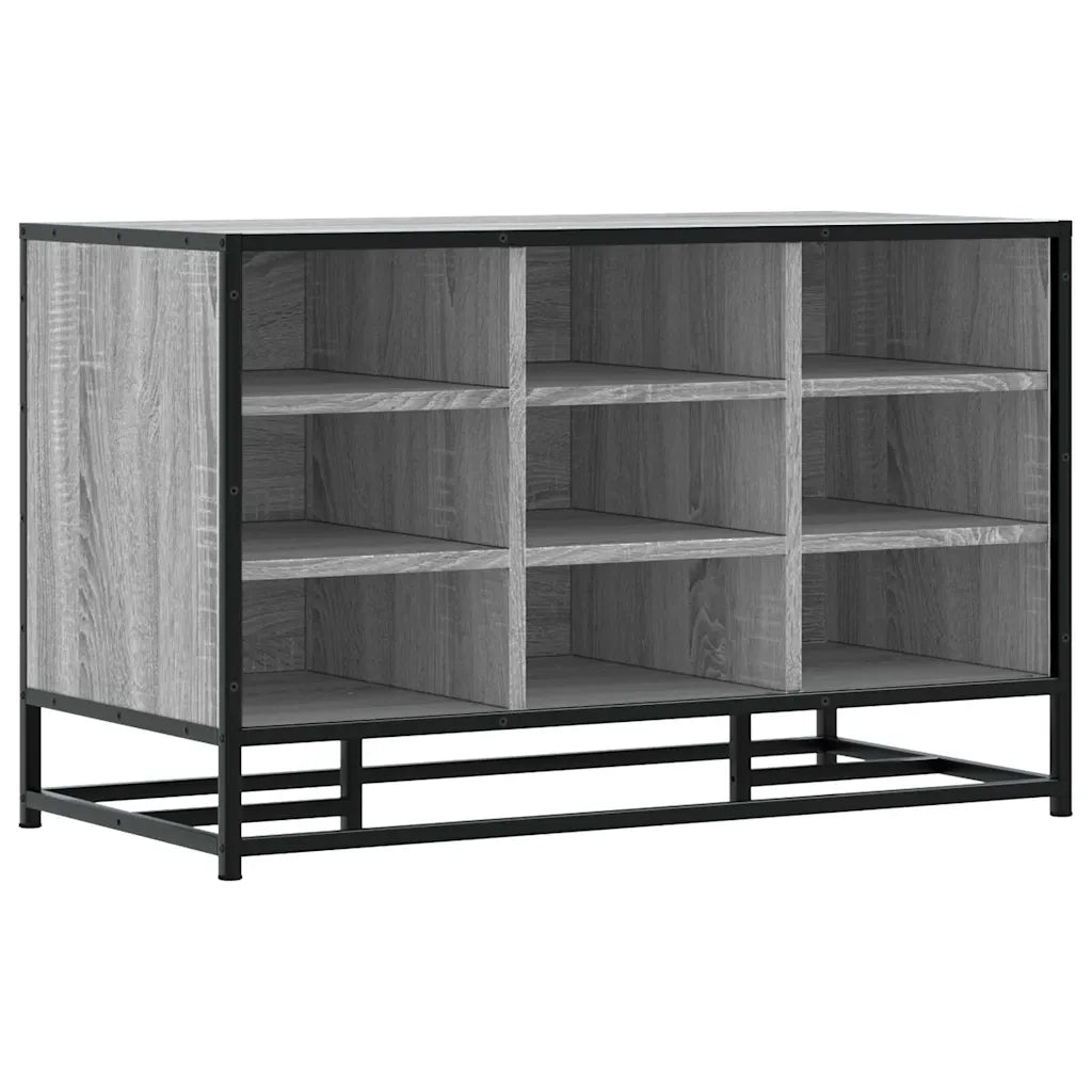 Scarpiera Grigia Sonoma 84x40x53,5 cm Truciolato e Metallo 849232
