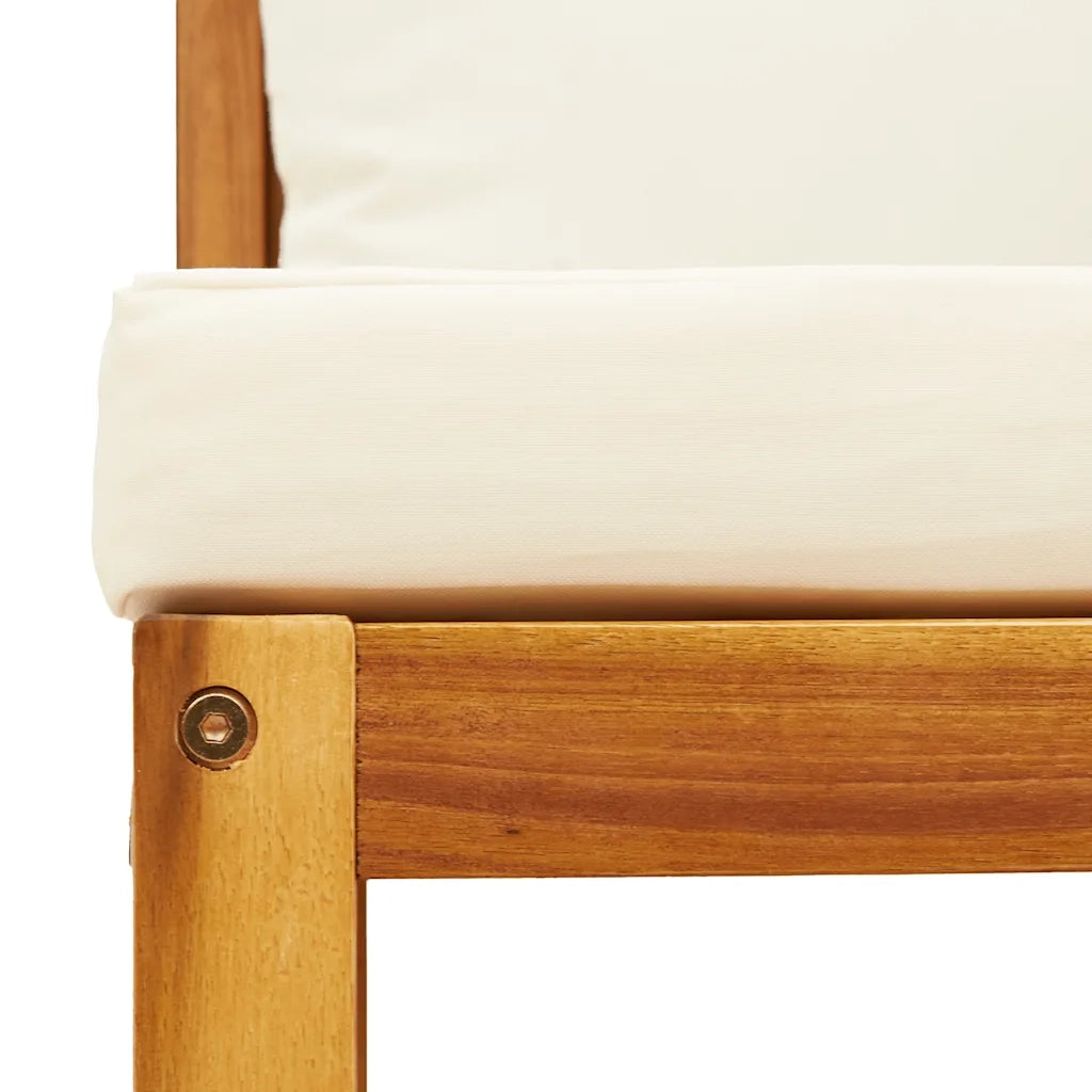 Divano da giardino angolare con Cuscini-Sofa da Giardino-Divano da esterno in legno di acacia e rattan 515039