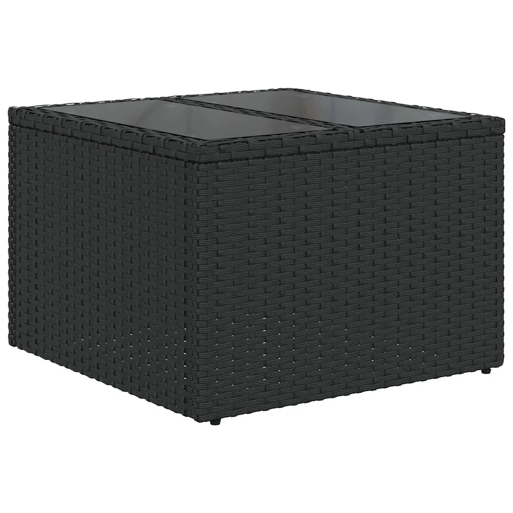 Set Divani da Giardino con Cuscini 7pz Nero Polyrattan 3325593