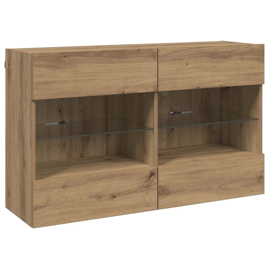 Set di Mobiletto da TV a Parete 6 pcs Rovere Artigianale 3402996