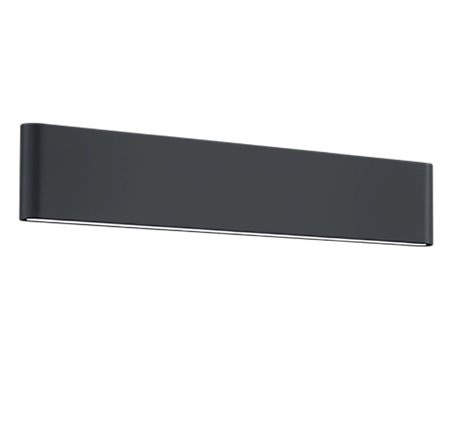 Applique da esterno LED 2 luci, alluminio, antracite, 46,5x9x4 cm, Thames Ii