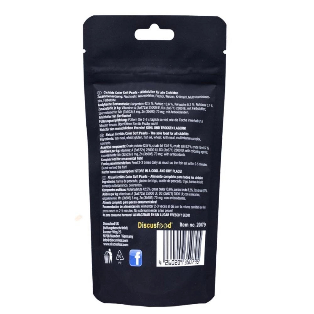 Discusfood African Cichlid Color 80g – Mangime per Colori Vivi nei Ciclidi Africani