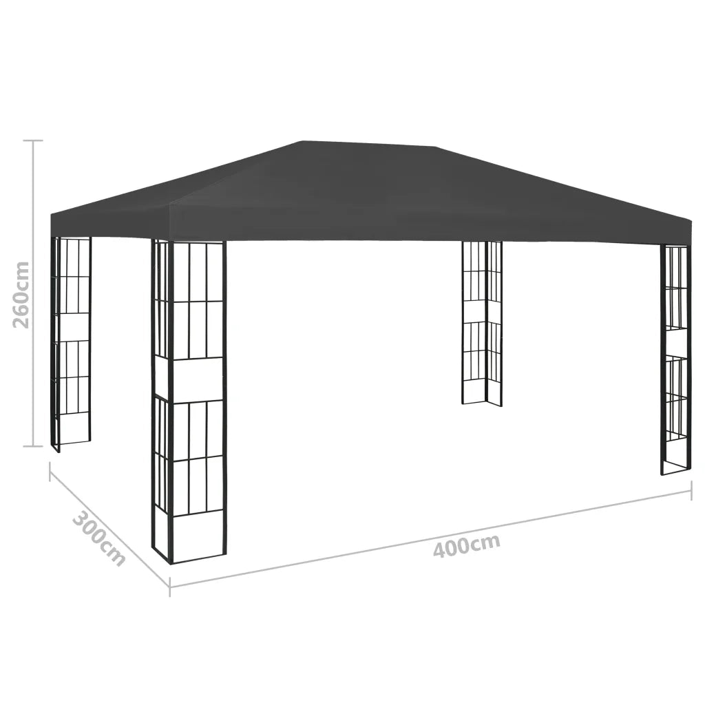Gazebo 3x4 m Antracite 47985
