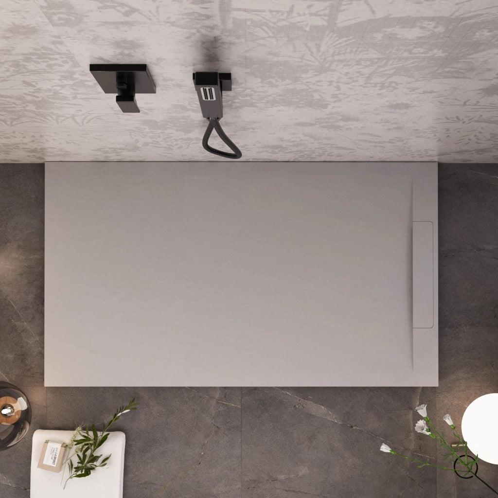 Piatto Doccia in Pietra 90x120 cm Bonussi Ardesia Calcutta Grigio Chiaro