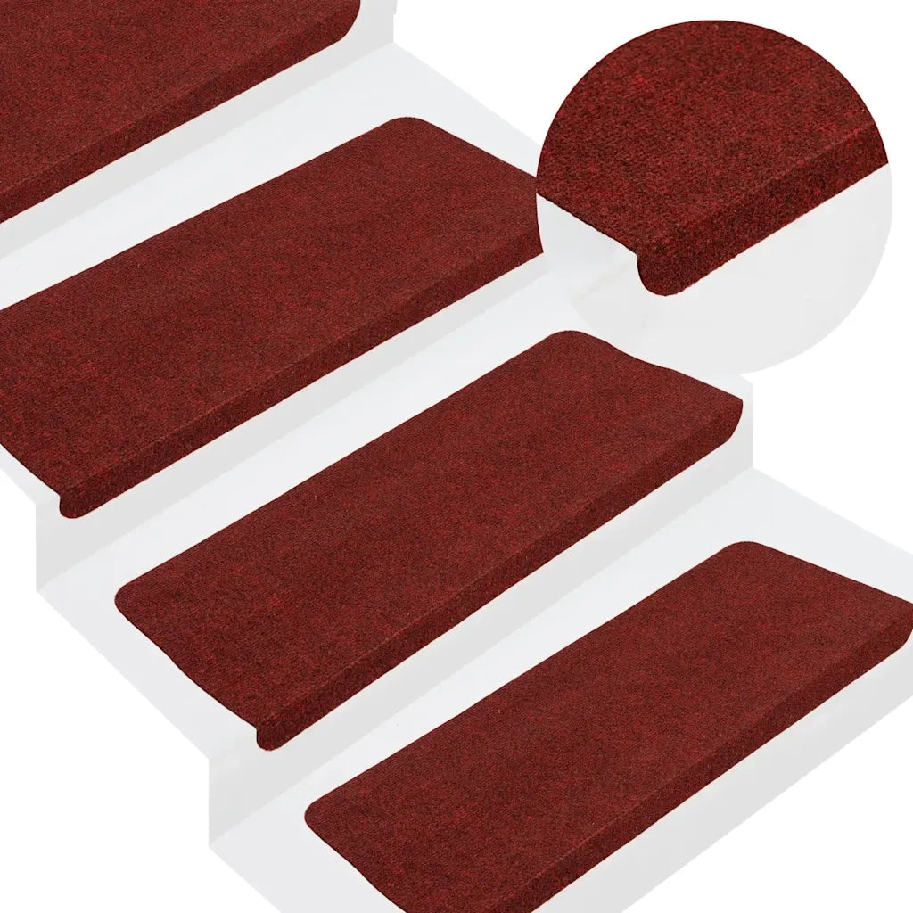 Tappetini Autoadesivi per Scale 30 pz | Gradini per Scale Rossi 65x22,5x3,5 cm