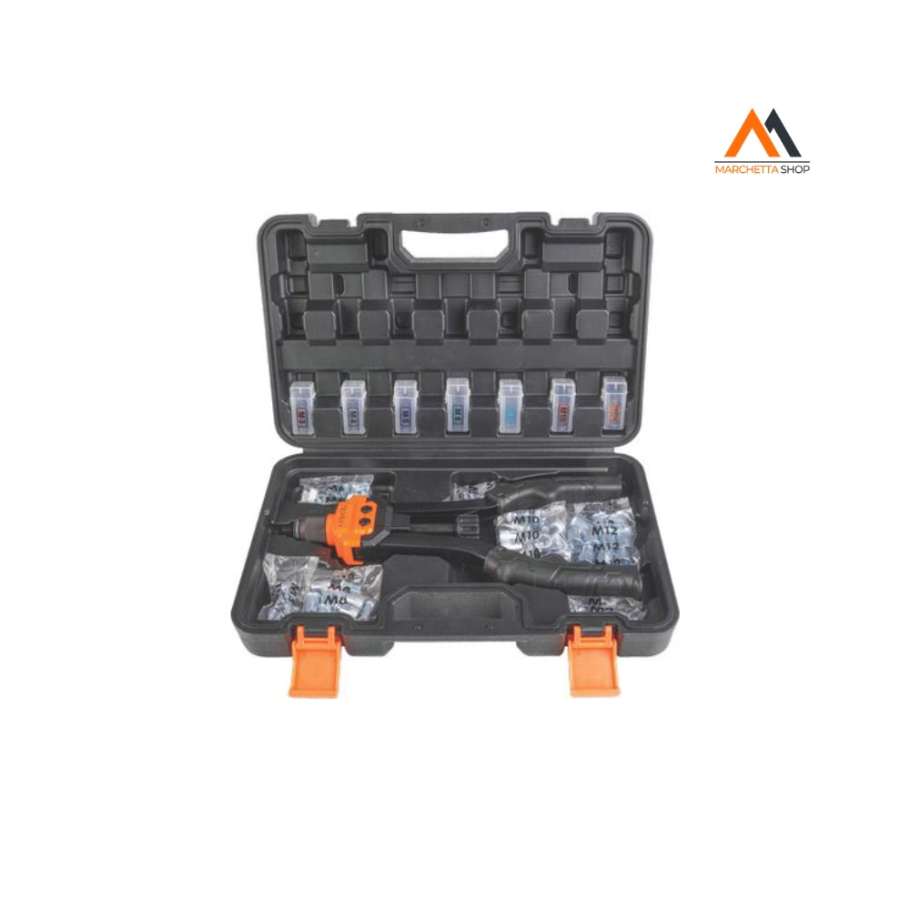 RIVETTATRICE MANUALE IN VALIGETTA 215710 WOKIN ACCIAIO TESTA