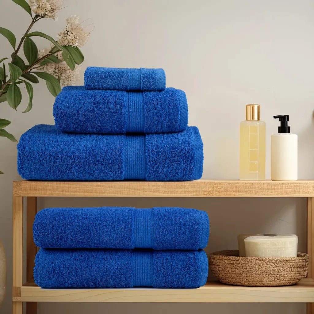 Asciugamani da doccia premium SOLUND 4 pezzi blu 70x140 cm 600 g/m2