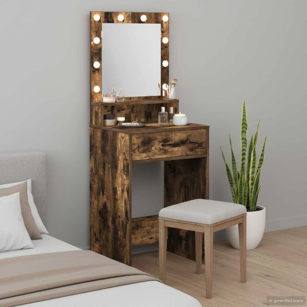 Tavolo da Trucco Rovere fumé 50 x 41 x 135 cm 865095