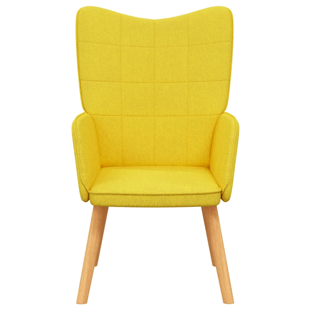 Poltrona | Sedia Relax Giallo Senape in Tessuto