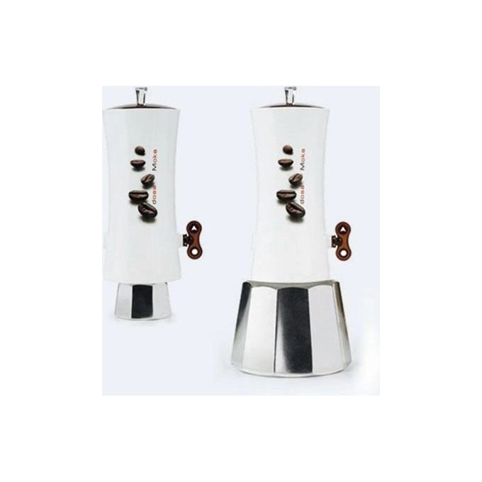 Snips 020540 Dosamoka Dosatore Caffe' per Moka 250 g dosaggio regolabile chiusura ermetica colore Marrone Bianco