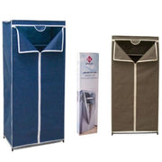 Trade Shop - Armadio Guardaroba Tessuto Appendiabiti Acciaio Smontabile Abiti Ripiano -