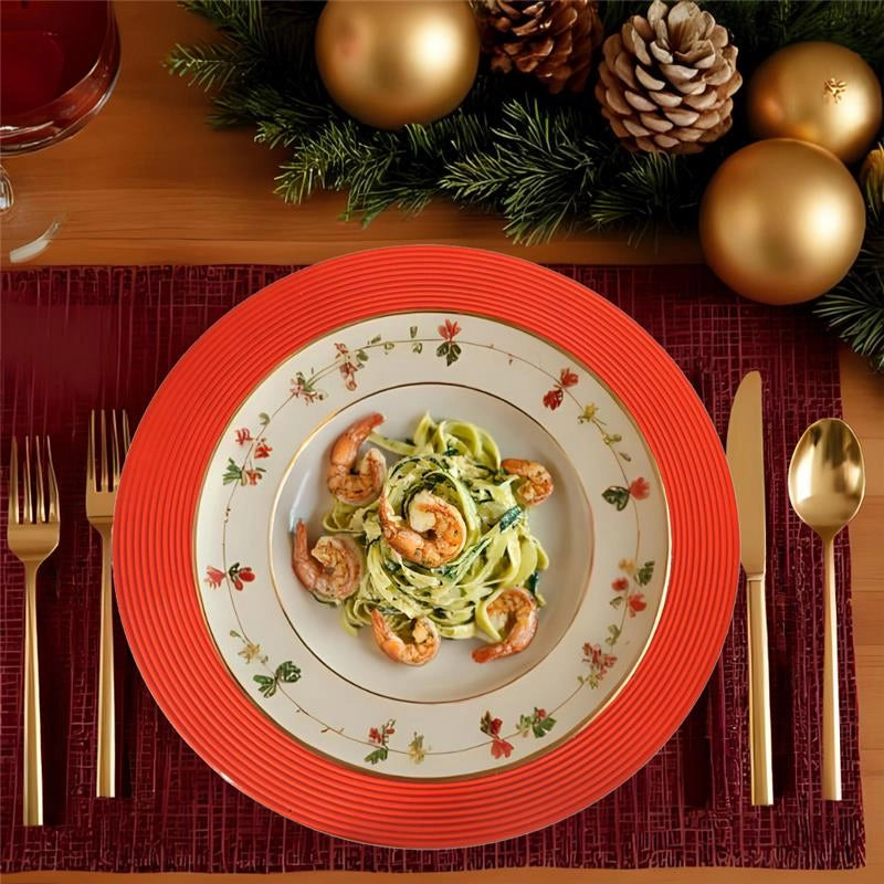 MA MAISON SET 6 PZ SOTTOPIATTO GLOSSY COLORE ROSSO - DIAMETRO 33 CM