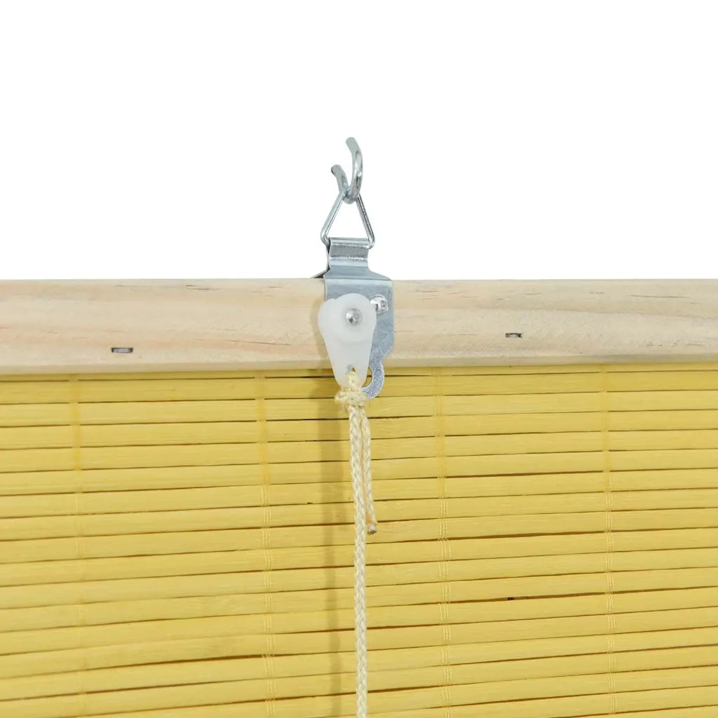 Tenda a rullo con tende-Tenda avvolgibile Giallo 90 x 220 cm Bamb¨´