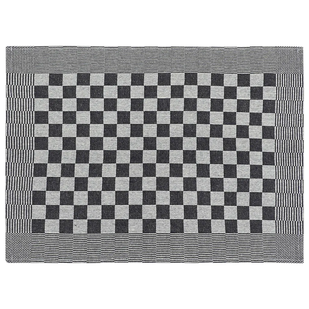 Set Strofinacci 50 pz | Teli per bagno in Cotone Nero e Bianco