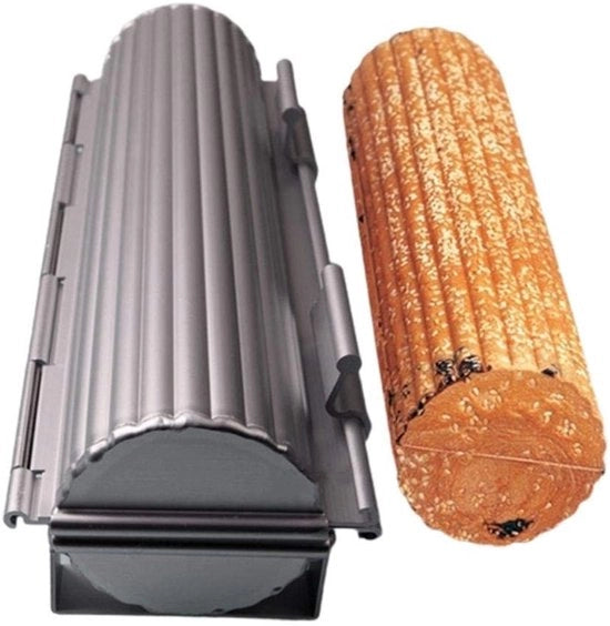 Piatto per pane a forma rotonda - Materiale in ghisa con lega di alluminio - Sicuro per alimenti - Dimensioni 305x112x85 mm - Superficie antiscivolo