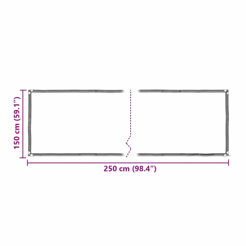 Tarp Trasparente 2,5 x 1,5 m PE 42038947