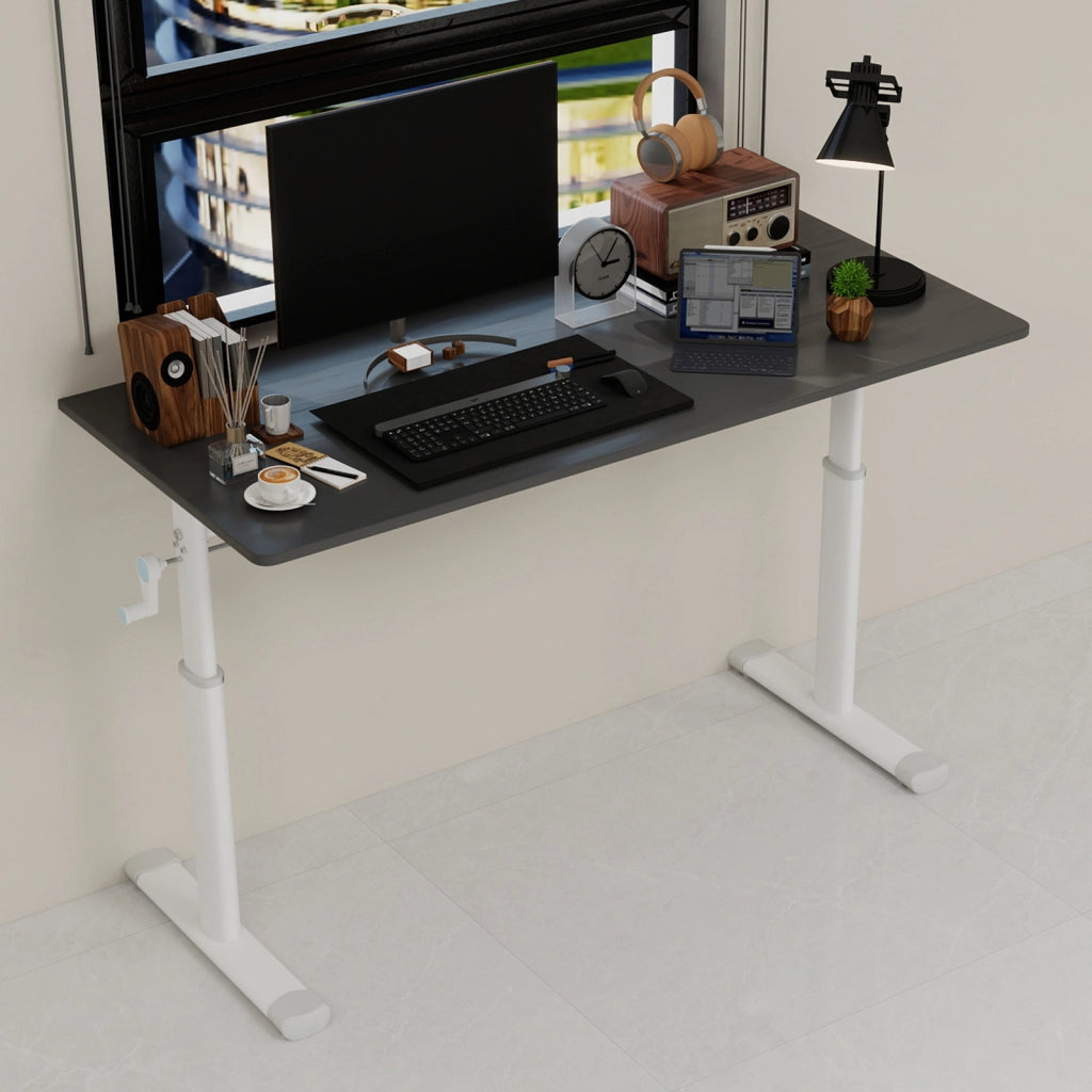 Scrivania studio regolabile per bambini e adulti ¨C regolabile in altezza, scrivania multifunzionale per casa/ufficio, design compatto