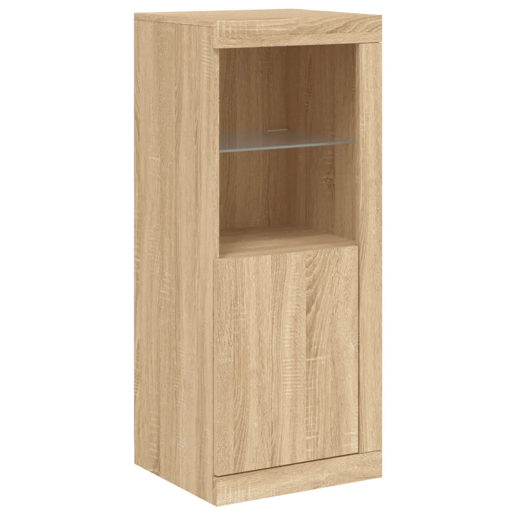 Credenza con Luci LED Rovere Sonoma 41x37x100 cm 836646