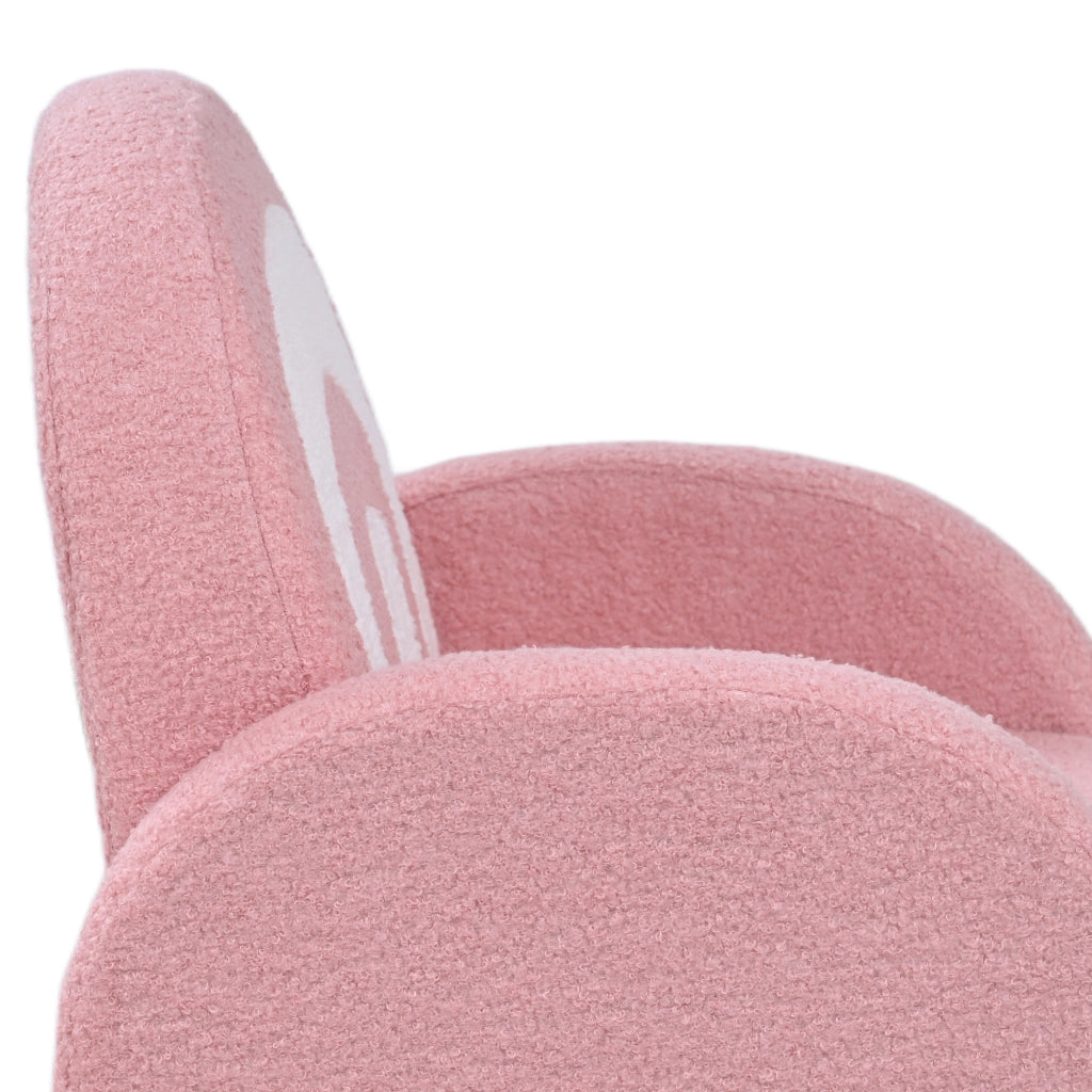 Divano Bambini Tessuto Morbido Schienale Arcobaleno ¨C Xylo ¨C Rosa 45x41x52 cm