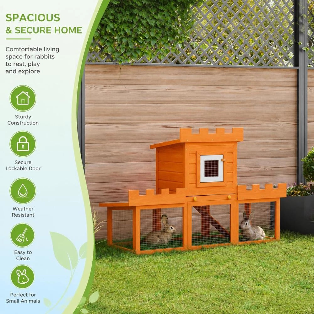 Large Rabbit Hutch, Small Animal Cage, Detached House