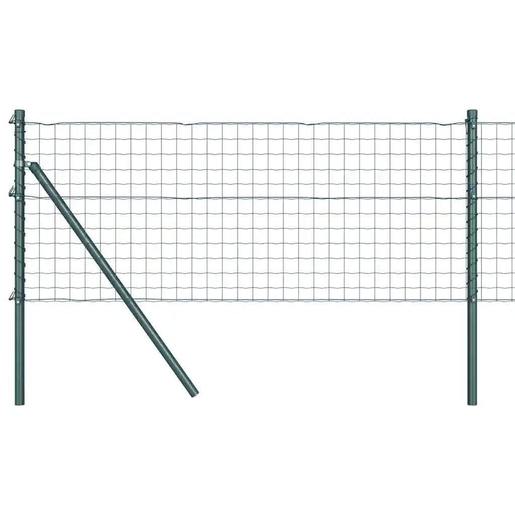 Recinzione con Posto Verde 0,8 x 25 m Acciaio e PVC