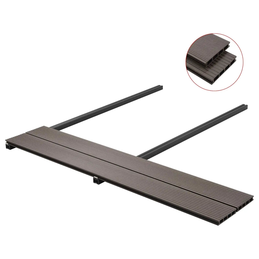 Pavimento da Deck 48 pcs Marrone Scuro WPC 3444808