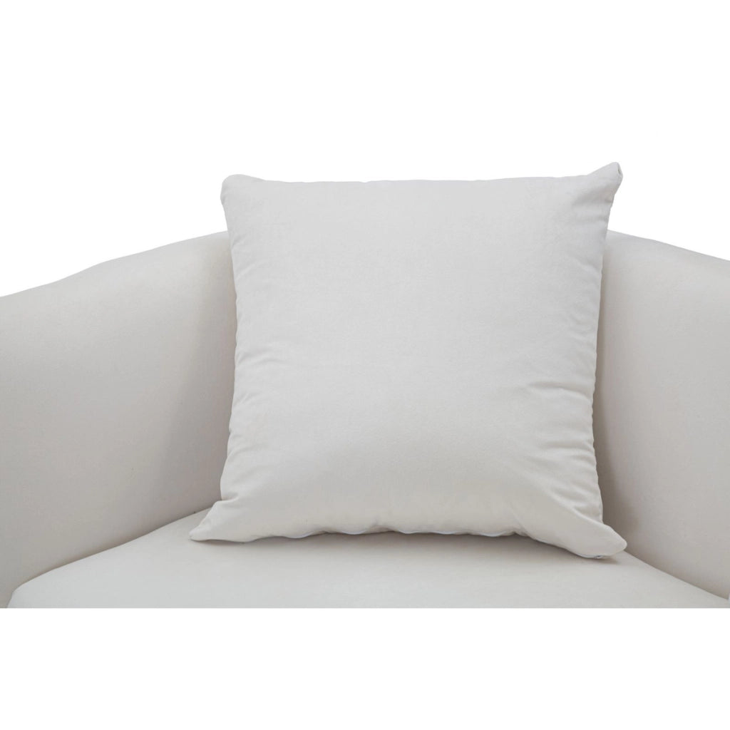Divano VKH35, Beige, Metallo, 127x74x71 cm