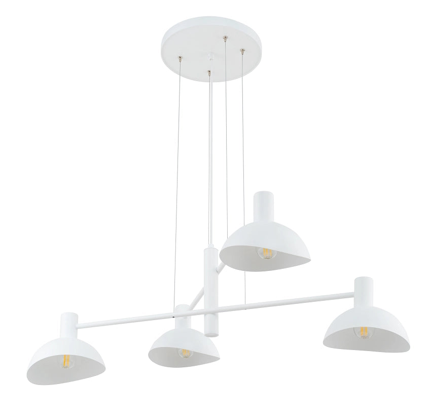 Lampada a sospensione Artis bianca 4 luci E14 Sigma