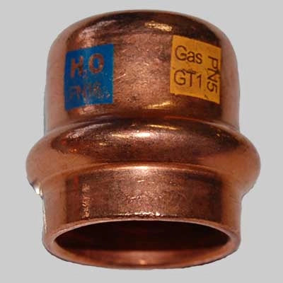 TAPPO FEMMINA RAME A PRESSARE  35     MADE IN ITALY