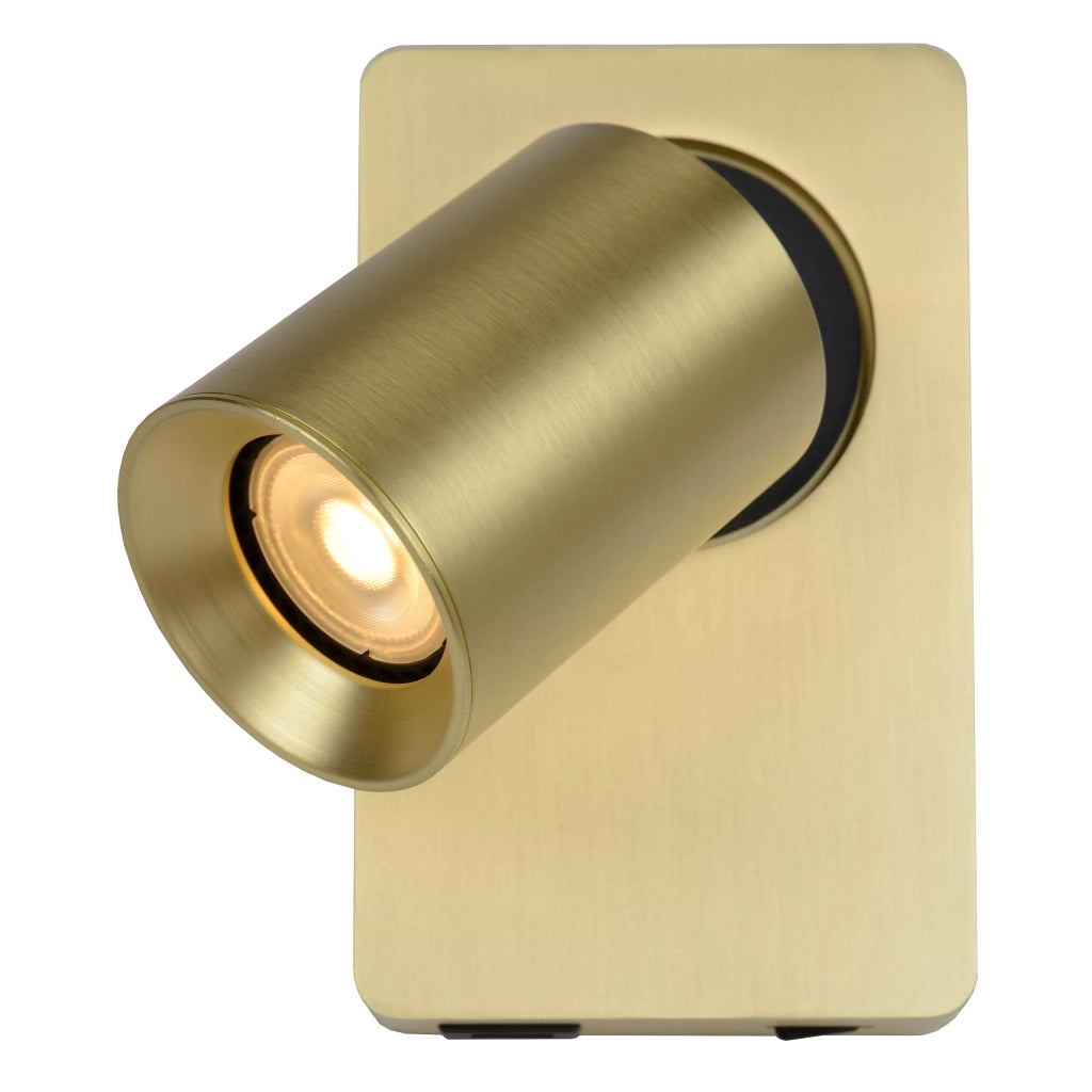 Applique orientabile oro NIGEL GU10 5W Lucide USB-A