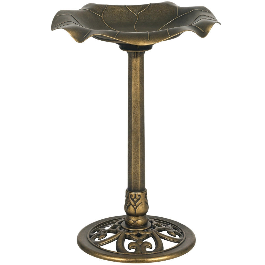 Abbeveratoio per uccelli forma foglia di loto ¨C Xylo ¨C ? 50 x 71H cm polipropilene bronze
