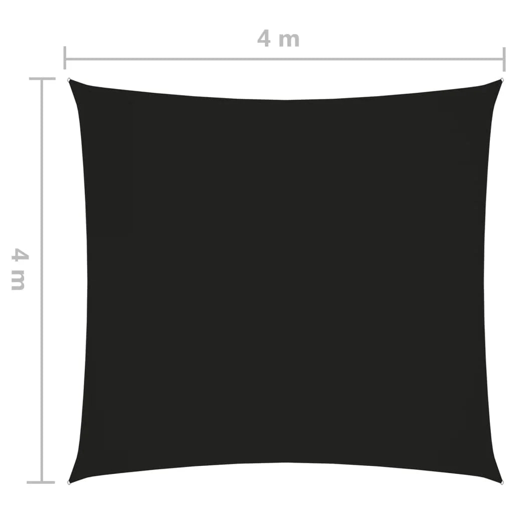 Vela ombreggiante/ombrellone quadrato 4 x 4 m in tessuto Oxford nero 02_0009509