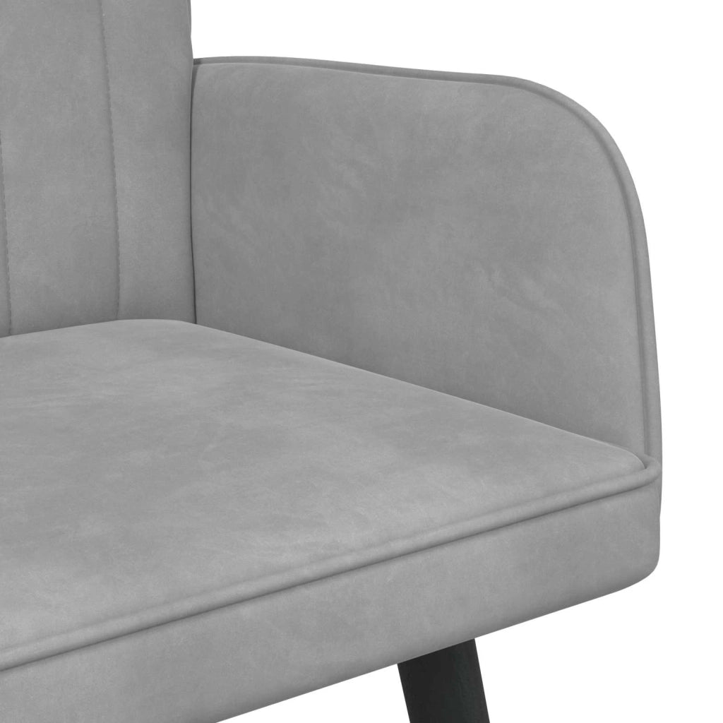 Sofa a Due Posti Grigio chiaro 115 x 61 x 87 cm Velluto 42028950
