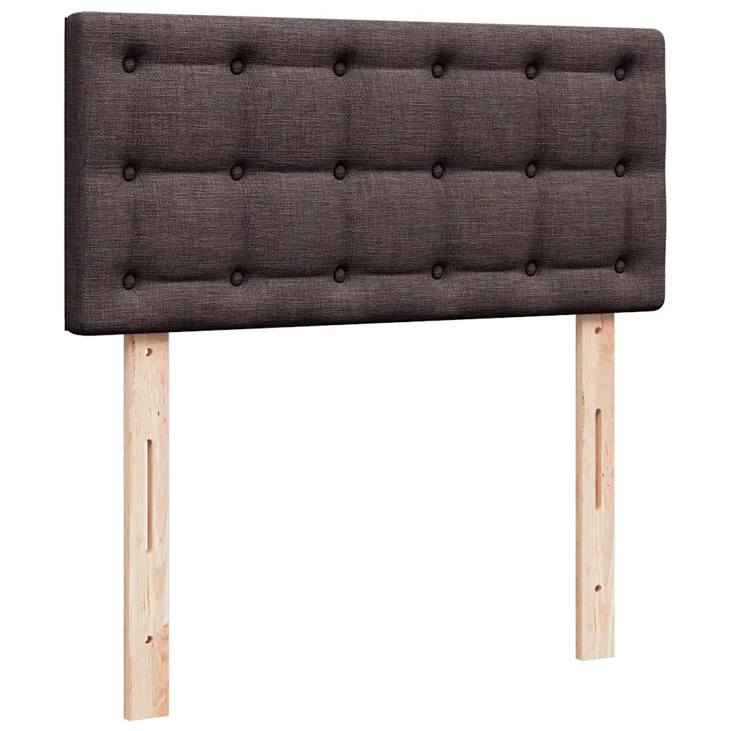 Giroletto a Molle con Materasso Marrone Scuro 90x200 cm Tessuto 3287356
