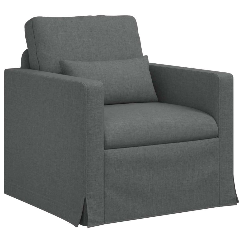 Set di divani 2 pcs Grigio scuro 158 x 78 x 80 cm Tessuto 3407538