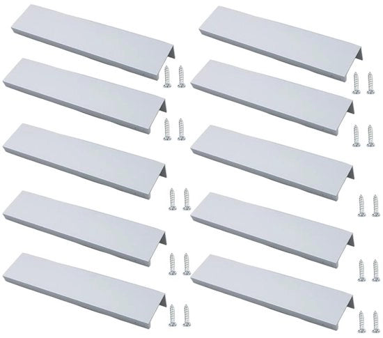 Grepa per cassetta - 10 pezzi - argento - 128 mm