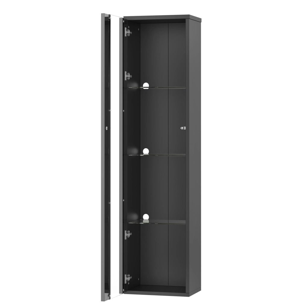 Vetrina 40x29x170 cm a 4 livelli con LED multicolore e controllo APP nera