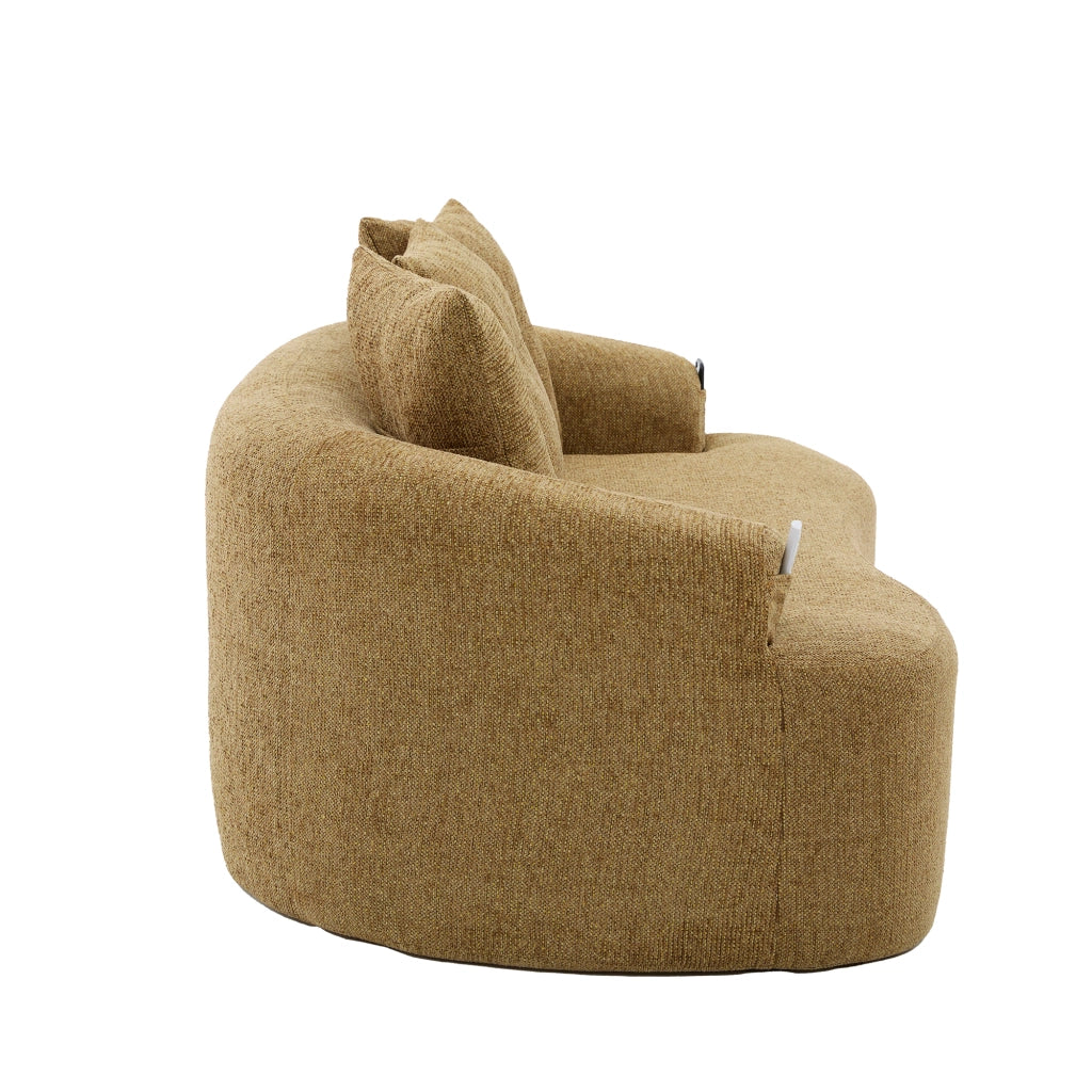 Divano 2 Posti Velluto Chenille con Cuscini ¨C MINIMAL ¨C Grigio
