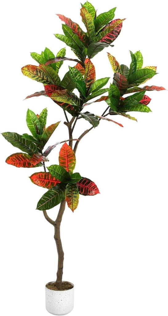 Ficus Lyrata Artificiale 150 cm in PEVA con Vaso Decorativo per Casa e Ufficio