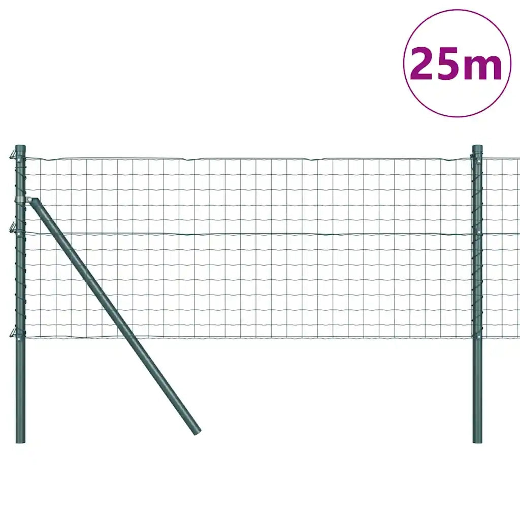 Recinzione con Posto Verde 0,6 x 25 m Acciaio e PVC 3350312