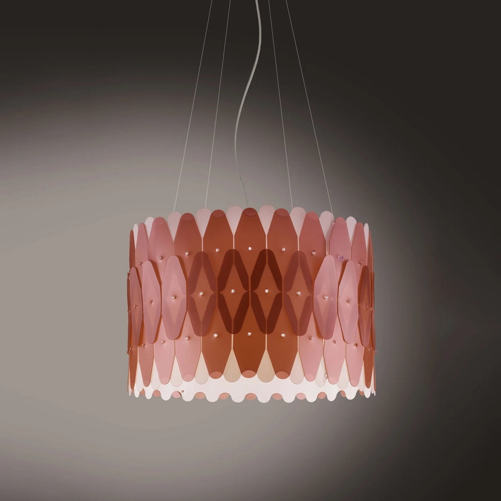 Lampadario Moderno Amanda Polilux ® Rame E Metallo Cromo 5 Luci E27