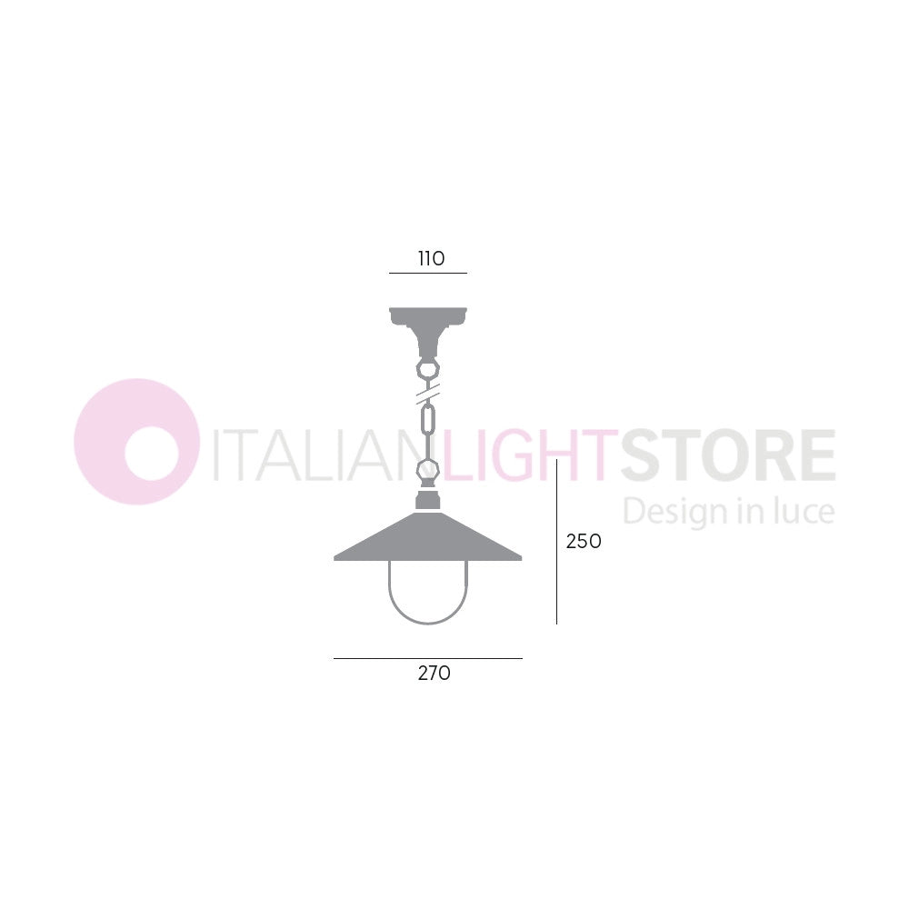 SPECTRE BIANCO Lampada a Sospensione per Esterni D. 27