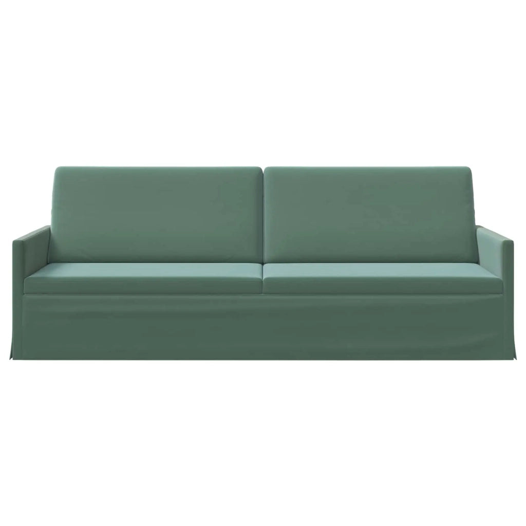 Divano a 3 posti Verde Mare 220 x 81 x 82 cm Velluto (V) 42041164